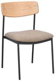 Трапезни столове в бежов и естествен цвят в комплект от 2 бр. Maymont – Rowico