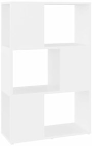 809071 vidaXL Библиотека, бяла, 60x24x94 см, инженерно дърво