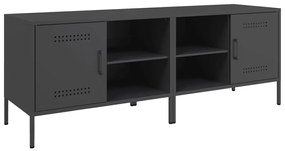 842995 vidaXL ТВ шкафове, 2 бр, черни, 68x39x50,5 см, стомана