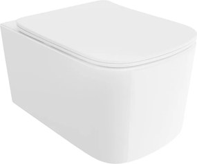 Mexen Vivo WC чиния Rimless Tornado със седалка със забавено падане slim, дуропласт, бял гланц - 30610200T