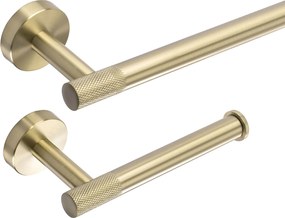 Комплект аксесоари за баня GRID Brush Gold 4 части