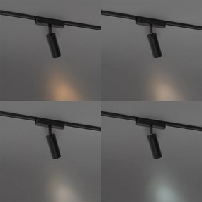 Модерен черен прожектор за 1-фазова релсова система 4.5W 3000K - Магнитен Самсон