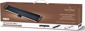Тепаняки скара Swiss Haus SH-TP90, 2000W, 90х23 см, Керамично покритие, Подвижни части, Температурен контрол, Черен