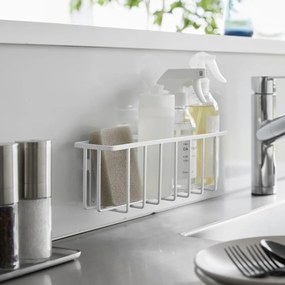 Бяла метална стойка за перилни препарати без пробиване Film Hook – YAMAZAKI