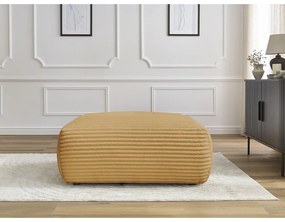 Табуретка от рипсено кадифе в цвят горчица Lucien – Bobochic Paris