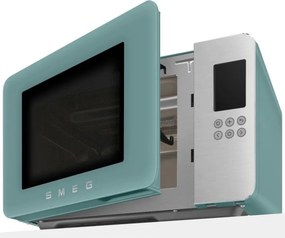 Микровълнова фурна с грил 4в1 SMEG Collezione MOC01EGMEU, 1900W, 29 л, 18 програми, Плавно затваряне, Звуков сигнал, LCD, Зелен