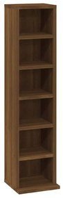 815074 vidaXL Етажерка за дискове, кафяв дъб, 21x20x88 см, инженерно дърво