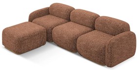 Оранжев/кафяв модулен ъглов диван (променлив) Ailani – Makamii
