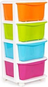 Пластмасов органайзер с 4 изтеглящи се чекмеджета