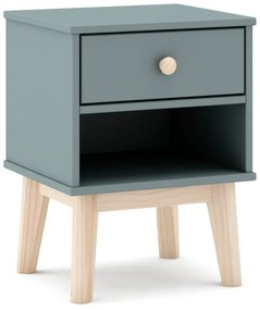 Детско нощно шкафче сиво-зелено Esteban – Marckeric