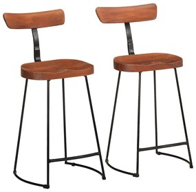 4013525 vidaXL Бар табуретки, 2 бр, 49x43x88 см, мангово масив дърво