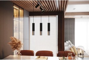 Черно/сребристo метално осветително тяло за таван ø 6 cm Longbot – Sollux