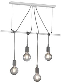 ONLI - Пендел WIRE 4xE27/15W/230V сив/бял