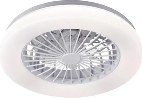 LED димируемо таванно осветително тяло с вентилатор VENTELUX LED/24W/230V сребристо + дистанционно управление