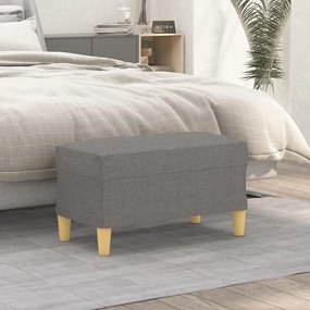 349368 vidaXL Пейка, тъмносива, 70x35x41 см, плат