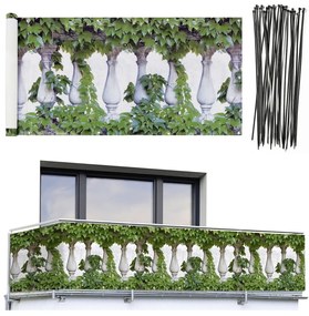Зелен пластмасов параван за балкон 500x85 cm - Maximex