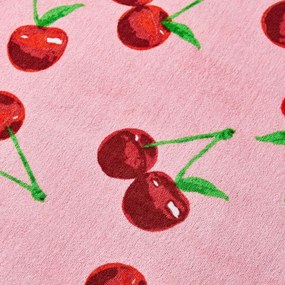 Розова памучна плажна кърпа 78x200 cm Cherries – Catherine Lansfield