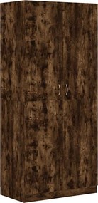 815354 vidaXL Гардероб, опушен дъб, 90x52x200 см, инженерно дърво