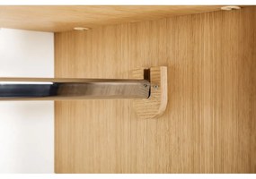 Бял гардероб от дъб 80x190 cm Flora - Woodman