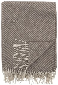 Кафяво одеяло със смес от вълна 140x200 cm Hoshi – Bloomingville