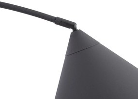 Ретро подова лампа черна с бял интериор - Triangolo