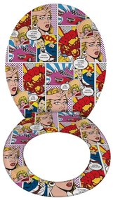 Лесно затваряща се тоалетна седалка Pop Art, 45 x 37,5 cm - Wenko