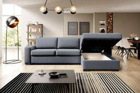 Ъглов Диван Орхидея-Сиво-Десен