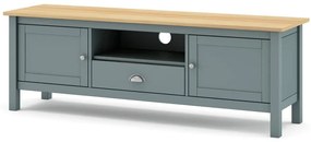 Маса за телевизор сиво-зелена от масивен бор 158x53x40 cm Misti – Marckeric