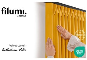 Затъмняваща завеса в цвят горчица 140x300 cm Velto – Filumi