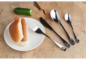 Детски прибори за хранене от неръждаема стомана в сребристо 4 бр. Forest Animals – Zilverstad