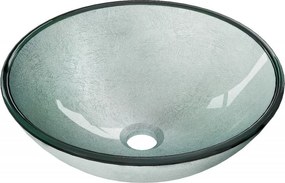 Mexen Mira стъклена мивка за плот 42 x 42 см, сребриста - 24124211