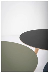 Странична маса от дъбово дърво с черен плот , ⌀ 55 cm Arp - Gazzda