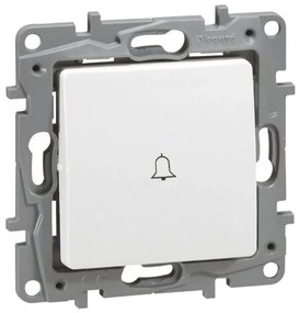 Legrand Бутон с подсветка и етикети "звънец / лампа" цвят бял Niloe - 664715