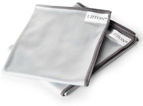 Комплект микрофибърни кърпи за почистване на кристално стъкло LIITON L20400, 50х31 см, 2 бр, Сив