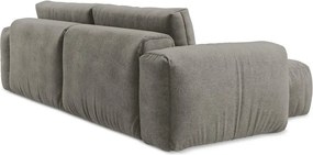 Сив шенилов сгъваем ъглов диван (ляв ъгъл) Kuki – Makamii