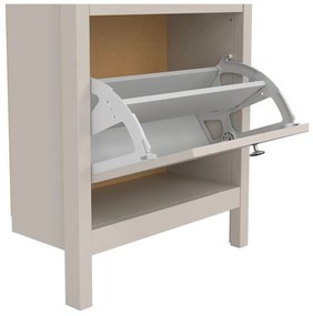 Сиво-бежова накланяща се стойка за обувки Madrid – Tvilum