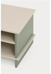 Зелено и кремаво нощно шкафче с рафтове Inari – Teulat