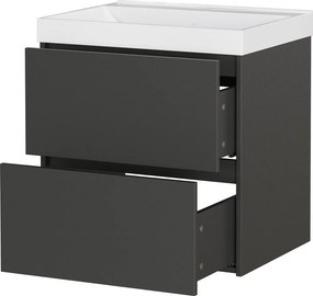 Антрацитен матов стенен шкаф за мивка 61x65 cm Bodera – Germania