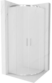 Mexen Rio кръгла душ кабина 90 x 90 см, скреж, хром - 863-090-090-01-30