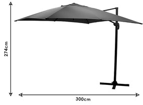 Алуминиев висящ чадър Ф3м. 186-000004 цвят антрацит