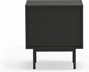 Черно матово нощно шкафче Sierra – Teulat