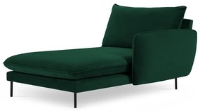 Тъмнозелено кадифено кресло за отдих (десен ъгъл) Vienna - Cosmopolitan Design