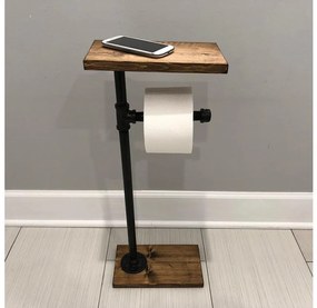 Поставка за тоалетна хартия с рафт BORU 65x30 cм смърч