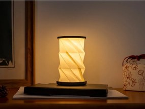 Бяла/сива преносима светлинна декорация с USB ø 8 cm Twist – Gingko