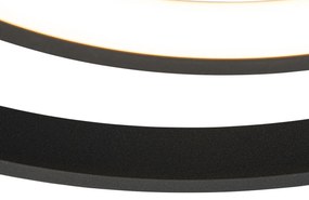 Вентилатор за таван черен 46.5cm вкл. LED с дистанционно управление - Kees