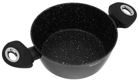 Комплект тенджери и тигани Klausberg KB 7322, 15 части, Термодъно, Отвор за изливане, Индукция, Черен