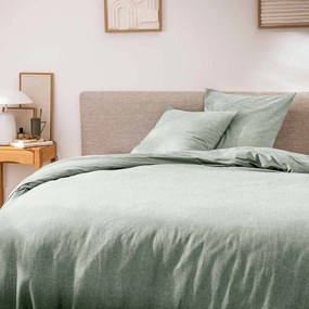 Зелено двойно /удължено 3 части памучно спално бельо 240x220 cm Meline – douceur d'intérieur