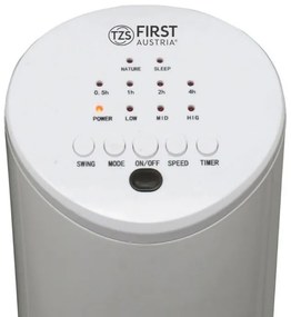 Вентилатор кула First Austria FA-5560-1, 60W, За етерични масла, Дистанционно, Таймер, Бял