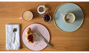 Комплект от чаша и чиния от розов фаянс , 250 ml Greta - Remember