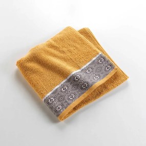 Жълта памучна хавлиена кърпа от тери 70x130 cm Esteban – douceur d'intérieur